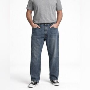 Levi Strauss Vintage Y2K 505 Regular Fit Denim Jeans Men 38x30 Blue Distressed